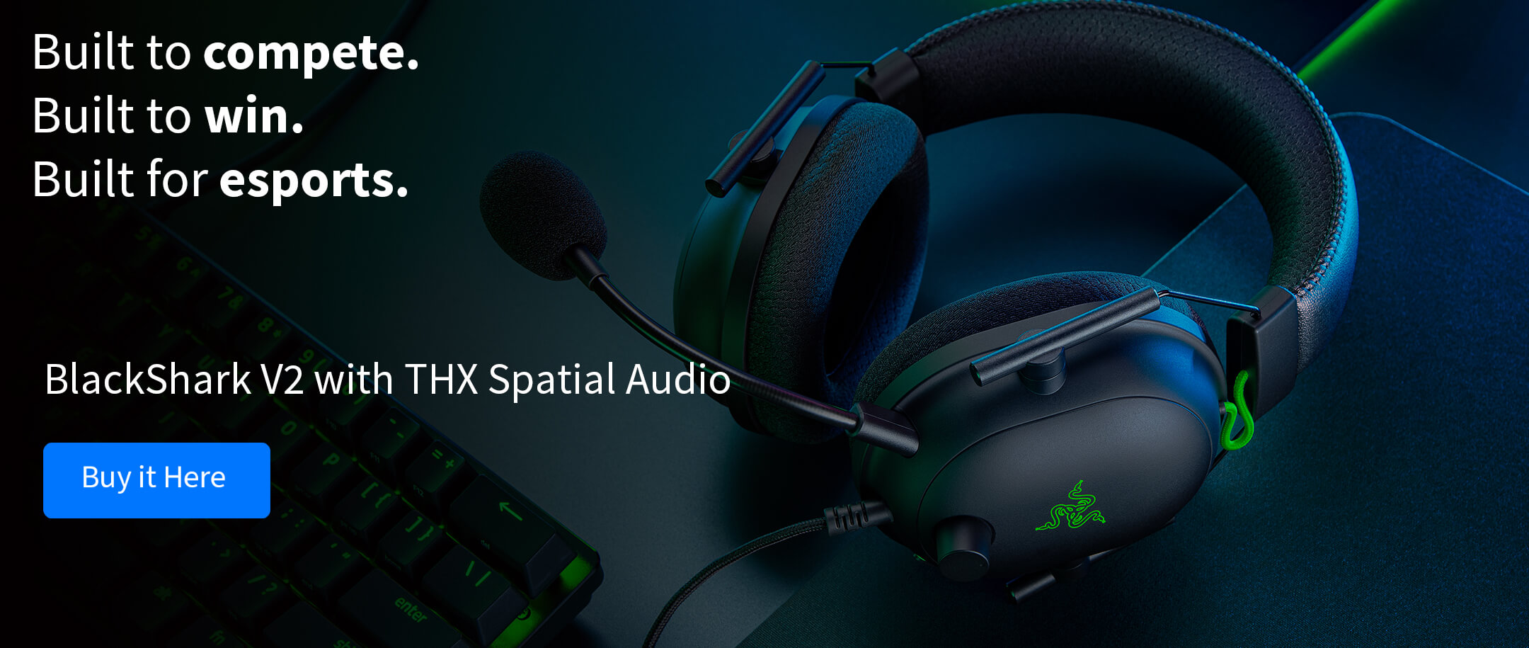 Razer BlackShark v2 headset with THX Spatial Audio