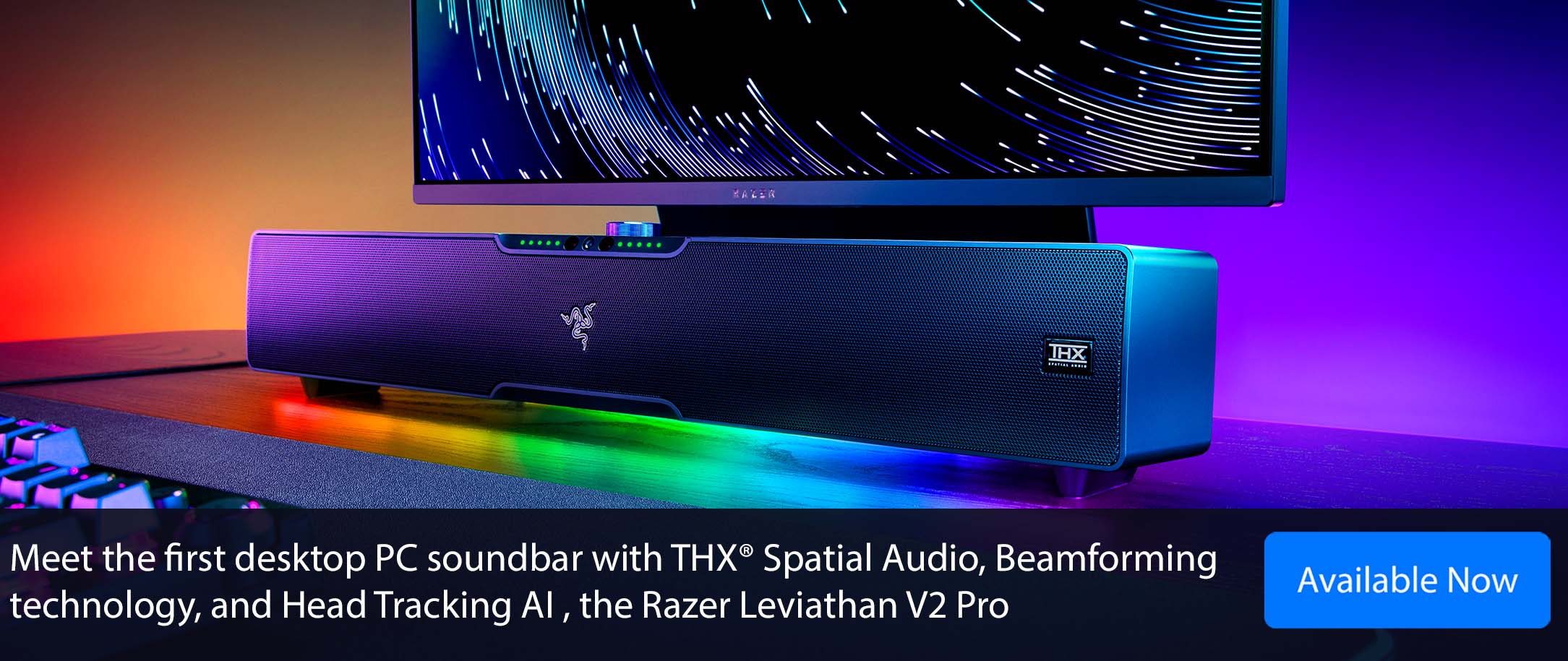 The Leviathan V2 Pro sitting on a desk 