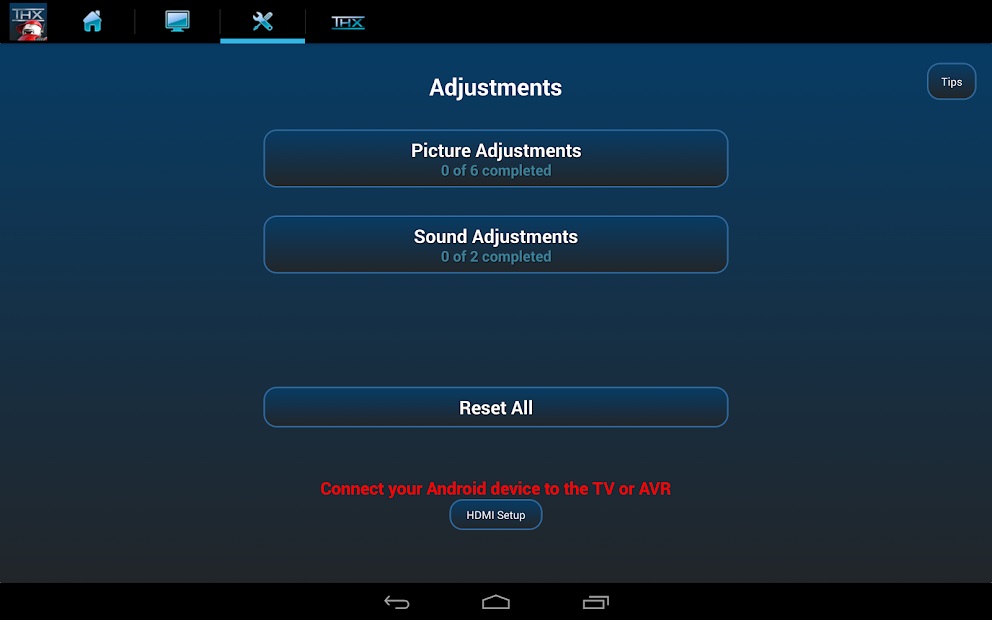 THX tune-up app droid 3 adjustments