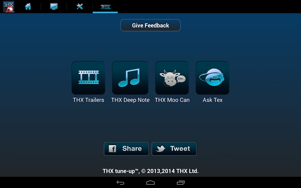 THX tune-up app droid 6 setup menu