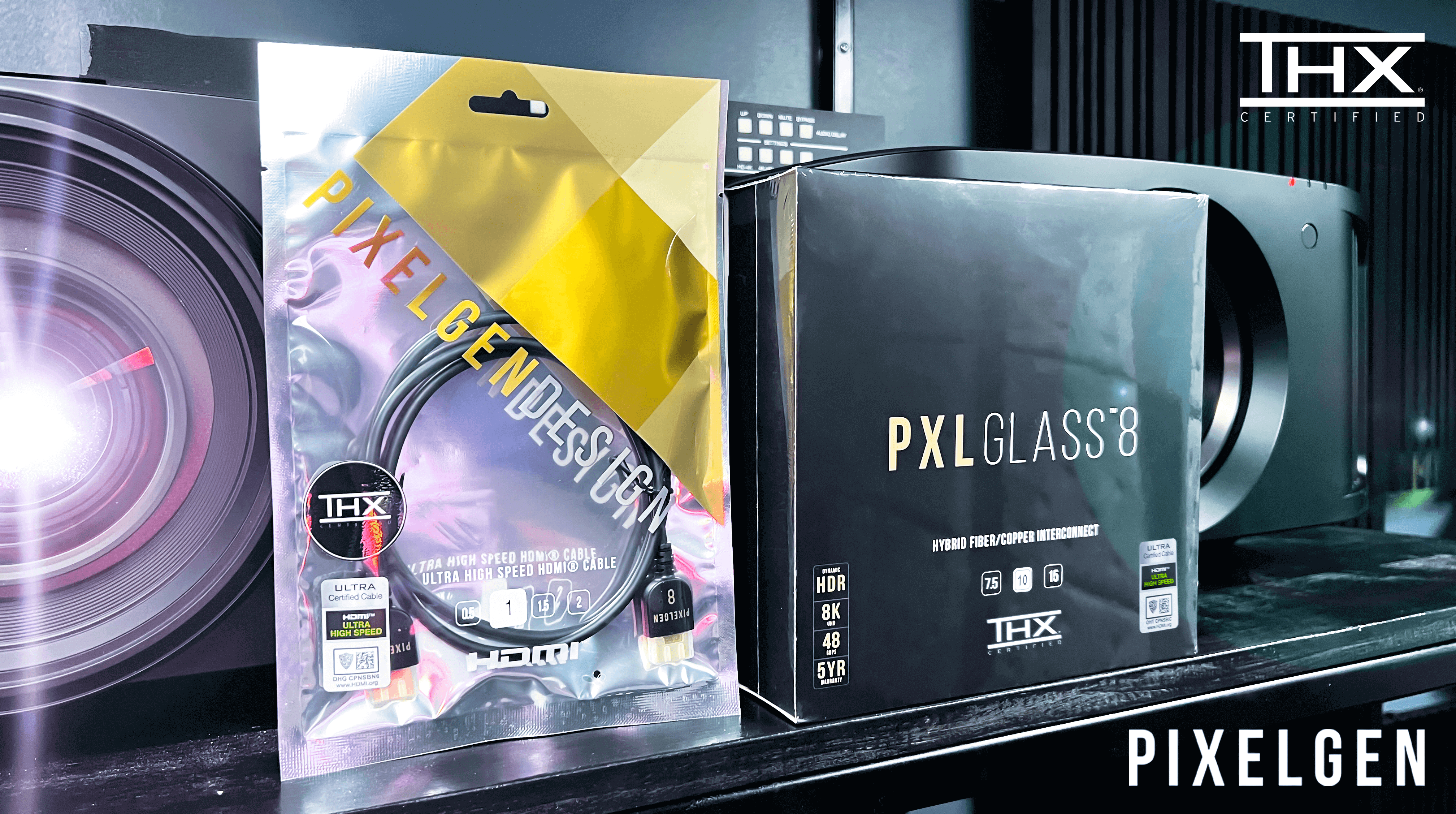 THX Certified Pixelgen 8K Home Theater Interconnect Cables