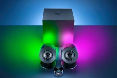 Razer Nommo V2 Pro 2.1 speaker system featuring THX Spatial Audio and THX Game Profiles